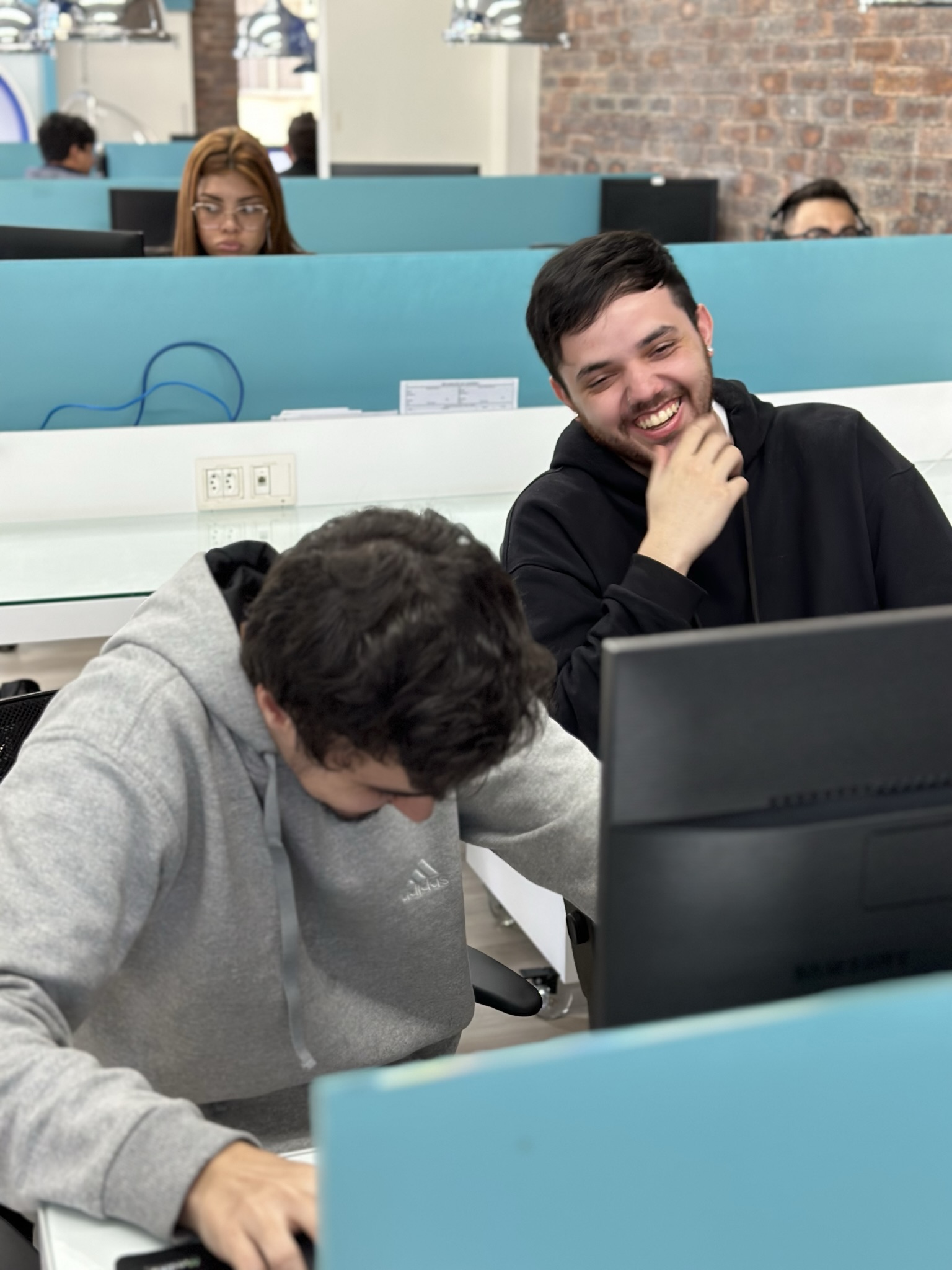 Meisters team collaborating at the office